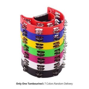 Handheld Tambourine Percussion 1pc-BLACK COLOR